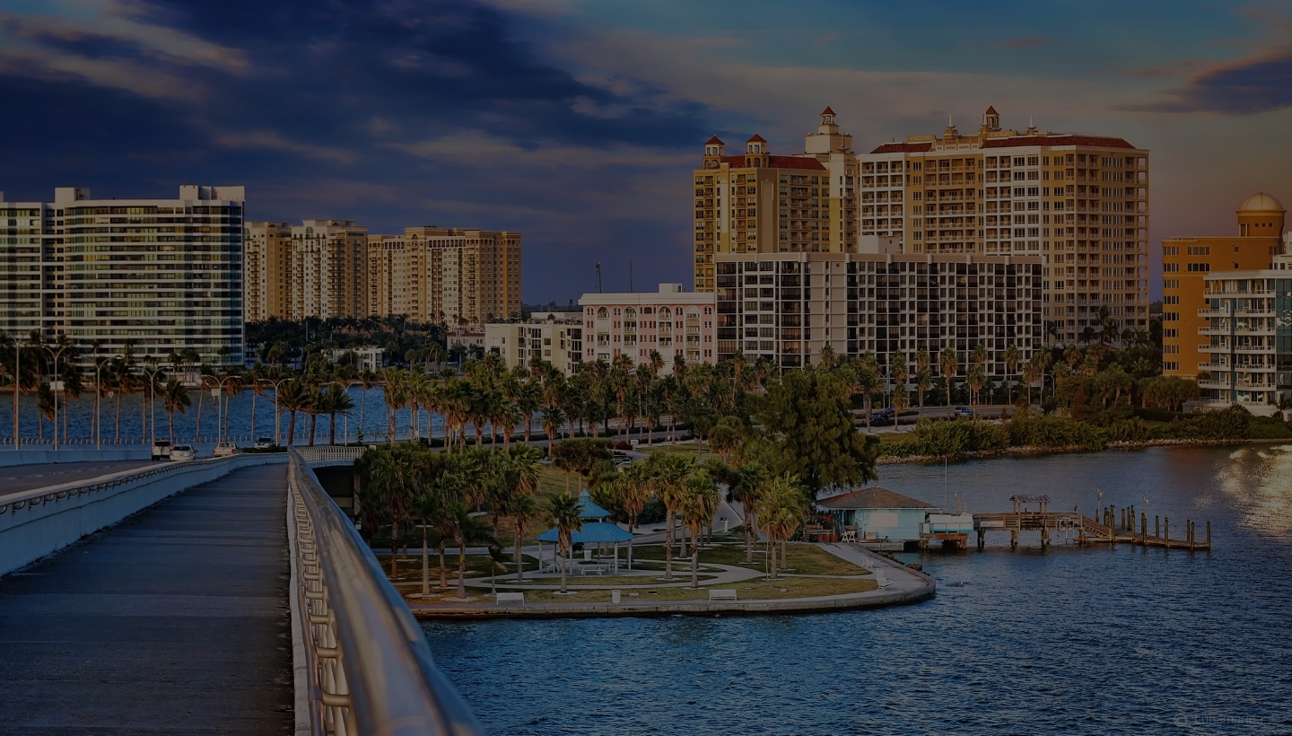 Downtown-Sarasota-From-Ringling-Bridge-Sarastoa-County-FL-Skyline-Beaches-And-Park